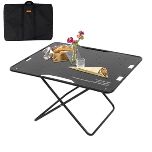 Camping-Klapptisch aus Aluminium, Stabiler und Leichter Klapptisch, multifunktionaler Grilltisch, Starke Tragfähigkeit von Sirseon