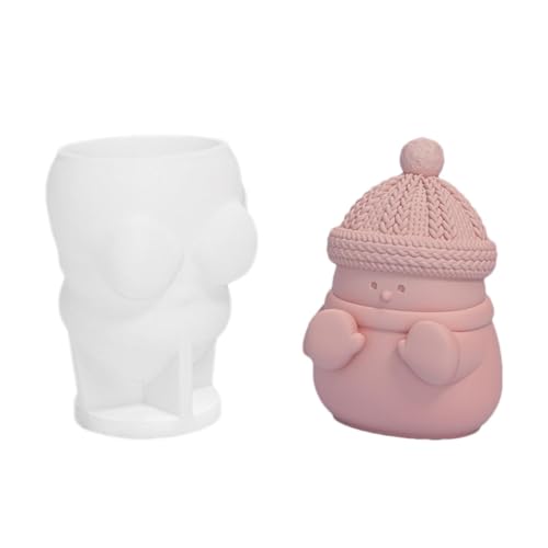 Sirseon -Statue-Formen,Silikon- -Statue-Form, Winter Niedlicher Bastel-Silikonform, Leicht entformbare Epoxid-Gießkerzenharzform für Aromatherapie, Wachs, Fondant von Sirseon