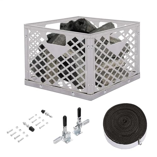 Sirseon Smoker Modification Kit, Edelstahl Mod Kit BBQ Modification Kit, Smoker Zubehör mit Holzkohlekorb Ersatz Mod Tool für Offset Smoker Sirseon Smoker Modification Kit, Edelstahl Mod Kit BBQ Modification Kit, Smoker Zubehör mit Holzkohlekorb Ersatz Mod Tool für Offset Smoker von Sirseon