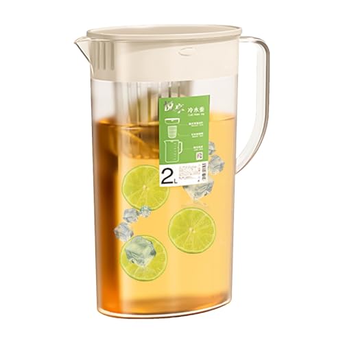 Sirseon mit Teesieb, mit Teesieb | 2L Eisteemit Deckel und Teesieb | Getränkeserviergeschirr, Kaltwasser, Getränkespender für Eistee, Fruchtwasser und Saft von Sirseon