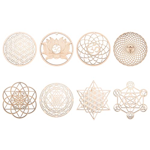 Sirxlevcy 8 Packungen 14Cm Wand Schild des Lebens Form Untersetzer Wand Kunst DIY Untersetzer Machen Geometrie von Sirxlevcy