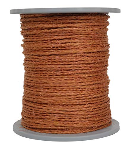 Sisal Sisalseil Sisalschnur Sisalkordel - Ø ca. 2mm- Länge ca. 200 Meter - Fb. Terracotta Beste Qualität- Made in Germany von Sisal