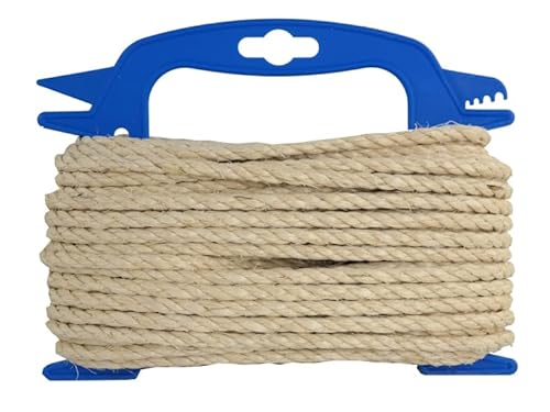 Sisalseil Sisalschnur Sisalkordel Wäscheleine Ø 6mm - 20 Meter auf Haspel -Beste Qualität- Made in Germany von Sisal