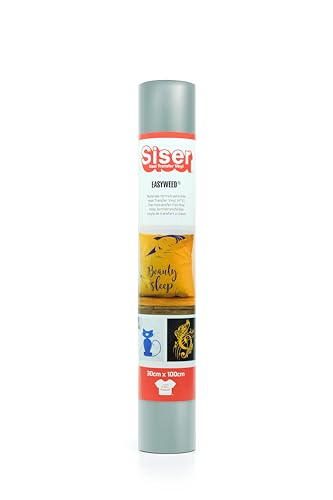 Siser® EasyWeed® Silber 30 cm x 1 m thermotransferbares Vinyl zur Personalisierung von Textilien von SISER