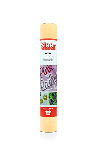 Siser® Glitter Neon Orange, 30 cm x 0,5 m, wärmeübertragbares Vinyl, Glitzer, zur Personalisierung von Textilien von SISER