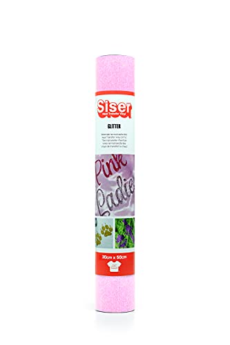 Siser® Glitter Neon Pink, 30 cm x 0,5 m, wärmeübertragbares Vinyl, Glitzer, zur Personalisierung von Textilien von SISER