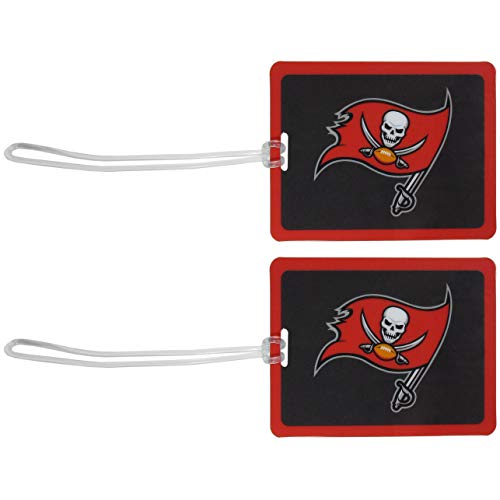 NFL Tampa Bay Buccaneers Vinyl-Gepäckanhänger, 2 Stück, rot von Siskiyou