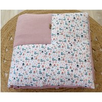 6cm Dicke Krabbeldecke Blumenwiese Waffel Dusty Pink 6cm Dicke Krabbeldecke Blumenwiese Waffel Dusty Pink von SissisTraumland