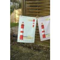 Teatowel/Geschirrtuch Amrum Meine Perle Leuchtturm Lighthouse Dünen Nordsee Strand Urlaub von SissiundFroschkoenig