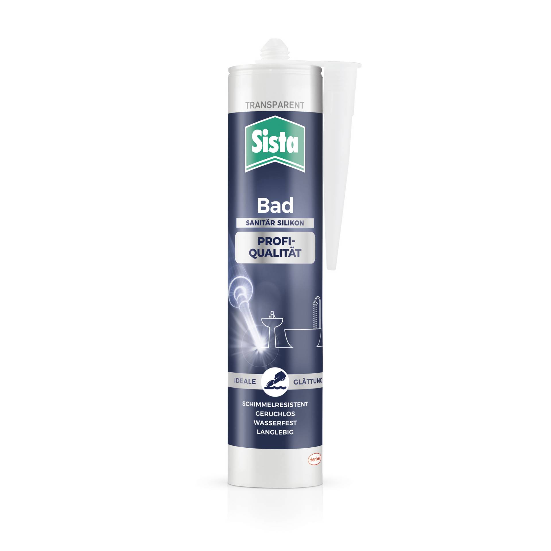 Sista Sanitärsilikon 'Bad Profi-Qualität' transparent 280 ml Sista Sanitärsilikon 'Bad Profi-Qualität' transparent 280 ml von Sista