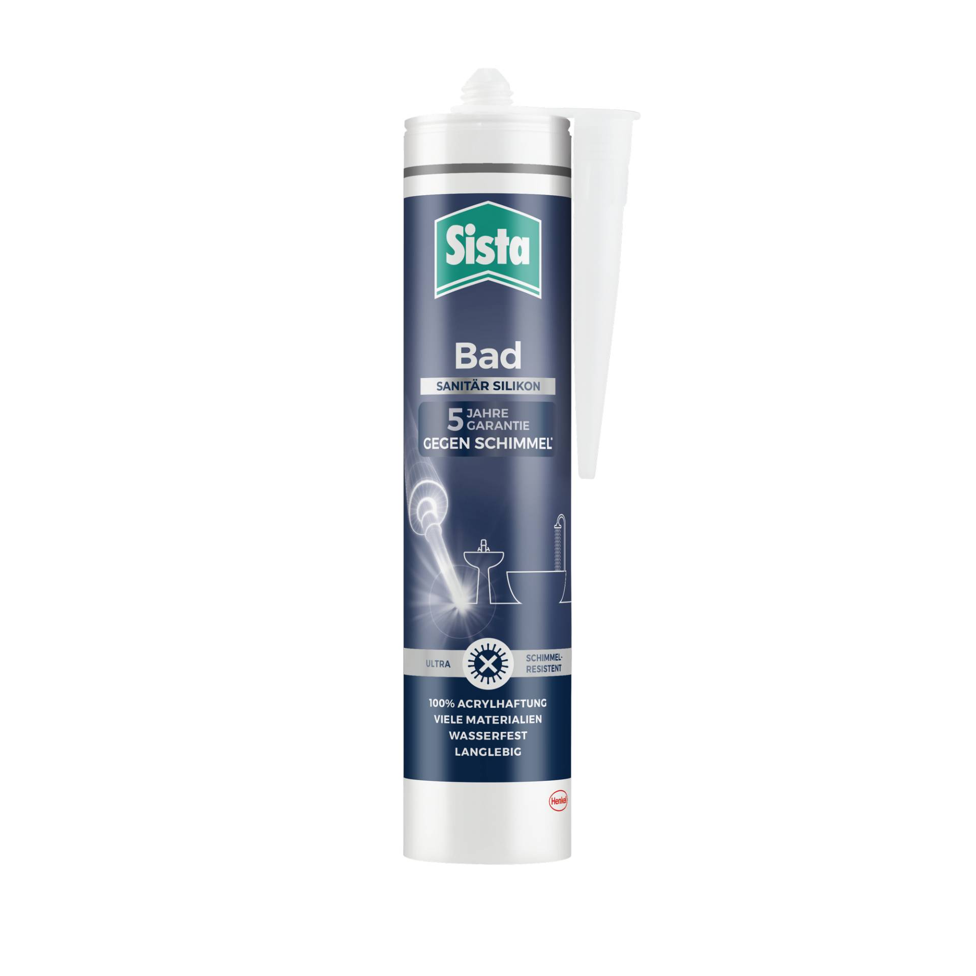 Sista Sanitärsilikon 'Bad gegen Schimmel' weiß 280 ml Sista Sanitärsilikon 'Bad gegen Schimmel' weiß 280 ml von Sista