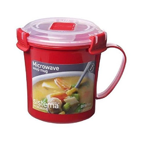 SISTEMA Mug a soupe micro-ondes a clips - 656ml SISTEMA Mug a soupe micro-ondes a clips - 656ml von Sistema