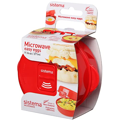 Sistema Microwave Easy Eggs Eierkocher, 270 ml, rot von Sistema