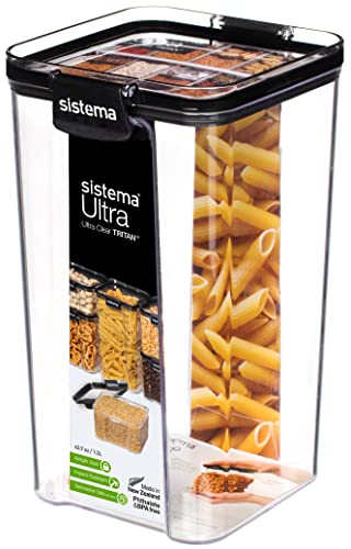 Sistema Ultra Tritan luftdichtes Frischhaltedose | 1,3 l Vorratsdose mit Deckel | stapelbar | BPA-frei von Sistema