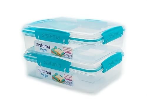 Sistema 2er Pack Lunchbox/Lunch Snack Attack Duo To Go, 975ml - Farbe mint Sistema 2er Pack Lunchbox/Lunch Snack Attack Duo To Go, 975ml - Farbe mint von Sistema