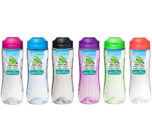 Sistema Hydrate Tritan Active Sports Wasserflasche | 800 ml | Auslaufsichere Wasserflasche | BPA-frei | von Sistema