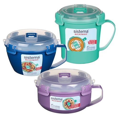 Sistema Breakfast Bowl Noodle Bowl Medium Soup Mug Combo Pack ONLINE von Sistema