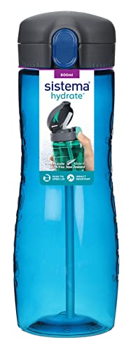 Sistema Hydrate Quick Flip Wasserflasche | 800 ml | BPA-freie Wasserflasche mit Trinkhalm | farblich sortiert Sistema Hydrate Quick Flip Wasserflasche | 800 ml | BPA-freie Wasserflasche mit Trinkhalm | farblich sortiert von Sistema