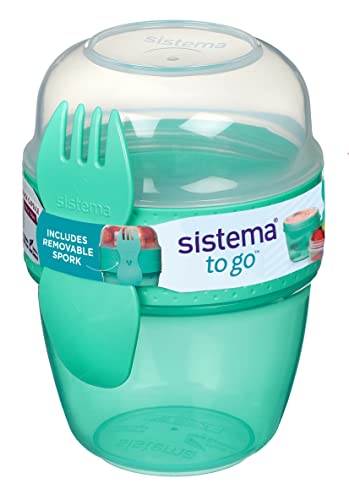 Sistema Snack Capsule TO GO | mit 2 Fächern & Göffel | 515 ml | Minty Teal Sistema Snack Capsule TO GO | mit 2 Fächern & Göffel | 515 ml | Minty Teal von Sistema