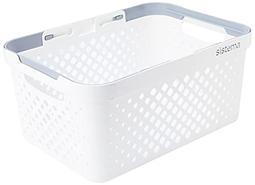 Sistema Stack 'n' Nest basket-18.5 Liter, off-white/grau, 40.8 x 28,8 x 18,9 cm Sistema Stack 'n' Nest basket-18.5 Liter, off-white/grau, 40.8 x 28,8 x 18,9 cm von Sistema