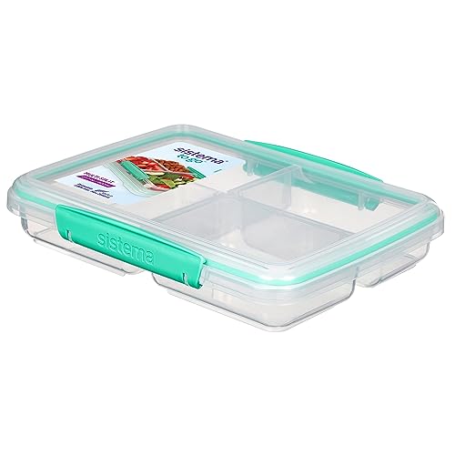 Sistema TO GO-Brotdose mit Fächern zum Portionieren | Lunchbox mit Trennfächern und Clips | 820 ml | BPA-frei | 1 Vorratsdose Sistema TO GO-Brotdose mit Fächern zum Portionieren | Lunchbox mit Trennfächern und Clips | 820 ml | BPA-frei | 1 Vorratsdose von Sistema