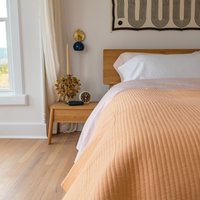 Bio-Block-Bedruckte Spannbettlaken & Flachlaken in Bubble Gum von SisterMoonsBedding