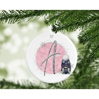 Gonk Gonks Weihnachten Personalisiert Pink Navy Kinder Weihnachtsgeschenk Andenken Neuheit Christbaumkugel Baum Xmas Sohn Mama Freundin Papa Tochter von SisterSarcastic