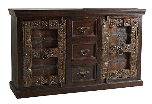 SIT-Möbel Almirah 5103-30 koloniales Sideboard, 2 Türen & 3 Schubladen, recyceltes Holz, 150x45x90 cm von SIT-Möbel