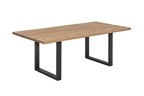 Sit Möbel Tisch, Metall, Platte Natur antikfinish, Gestell antikschwarz lackiert, 140 x 80 cm von Sit Möbel