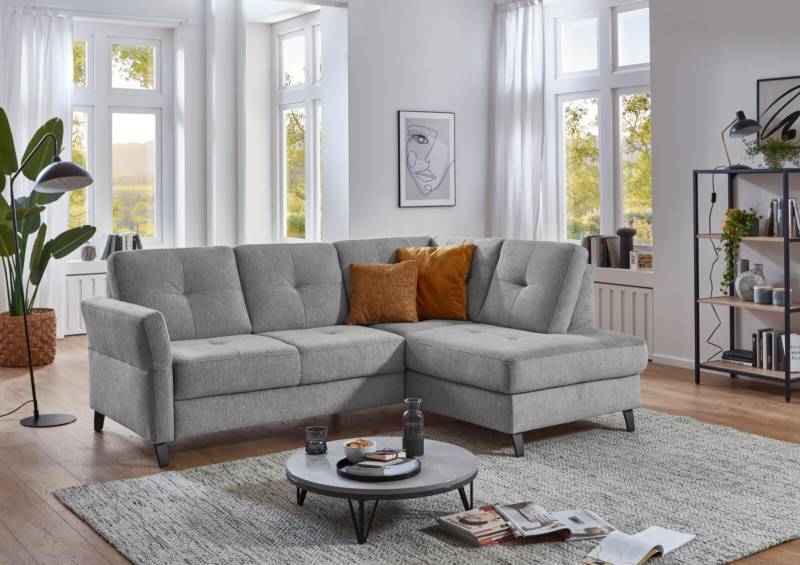 Sit & More Polstergruppe VARESE in Stoff Orlean grau 8202 von Sit & More