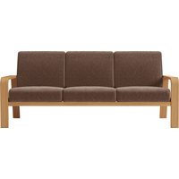 sit&more 3-Sitzer "Kolding" Armlehnen aus eichefarbigem Buchenholz, verschiedene Bezüge und Farben von Sit & More