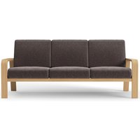 sit&more 3-Sitzer "Kolding" Armlehnen aus Buchenholz in natur, verschiedene Bezüge und Farben von Sit & More