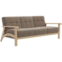 sit&more 3-Sitzer "Billund" Armlehnen aus Buchenholz in natur, verschiedene Bezüge und Farben von Sit & More