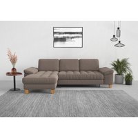 sit&more Ecksofa "Westham L-Form", mit Recamiere, mit oder ohne Bettfunktion, Bettkasten, Füße Eiche von Sit & More