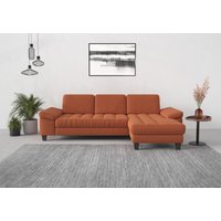 sit&more Ecksofa "Westham L-Form", Recamiere, mit oder ohne Bettfunktion, Bettkasten, Füße wengefarben von Sit & More