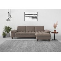 sit&more Ecksofa "Westham L-Form", Recamiere, mit oder ohne Bettfunktion, Bettkasten, Füße wengefarben von Sit & More