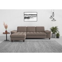 sit&more Ecksofa "Westham L-Form", Recamiere, mit oder ohne Bettfunktion, Bettkasten, Füße wengefarben von Sit & More
