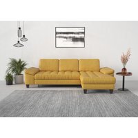 sit&more Ecksofa "Westham L-Form", Recamiere, mit oder ohne Bettfunktion, Bettkasten, Füße wengefarben von Sit & More