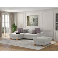 sit&more Ecksofa "Dundee L-Form" mit Federkern und Massivholzfüßen, wahlweise mit Kopfteilverstellung von Sit & More