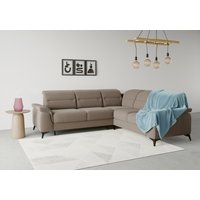 sit&more Ecksofa "Sinatra L-Form", optinal mit Kopfteilverstellung und Armteilfunktion, Metallfüße von Sit & More