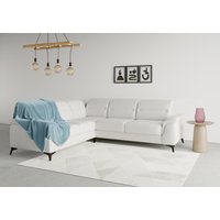 sit&more Ecksofa "Sinatra L-Form" optinal mit Kopfteilverstellung und Armteilfunktion, Metallfüße von Sit & More