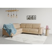 sit&more Ecksofa "Sinatra L-Form", optinal mit Kopfteilverstellung und Armteilfunktion, Metallfüße von Sit & More