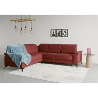 sit&more Ecksofa "Sinatra L-Form", optinal mit Kopfteilverstellung und Armteilfunktion, Metallfüße von Sit & More
