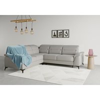 sit&more Ecksofa "Sinatra L-Form", optinal mit Kopfteilverstellung und Armteilfunktion, Metallfüße von Sit & More