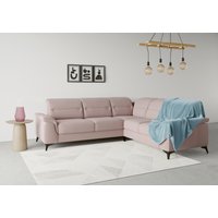 sit&more Ecksofa "Sinatra L-Form", optinal mit Kopfteilverstellung und Armteilfunktion, Metallfüße von Sit & More
