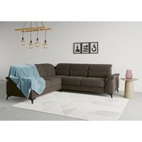 sit&more Ecksofa "Sinatra L-Form", optinal mit Kopfteilverstellung und Armteilfunktion, Metallfüße von Sit & More