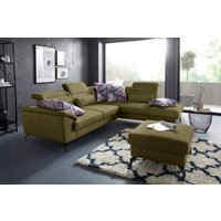 sit&more Ecksofa "Percy L-Form", 12 cm Fußhöhe, Sitztiefenverstellung, wahlweise in 2 Fußfarben von Sit & More