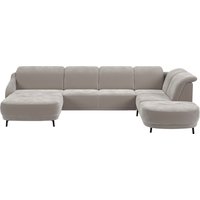 sit&more Wohnlandschaft "Blues U-Form", inkl. Kopfteilverstellung, wahlweise mit Klapptisch und USB von Sit & More