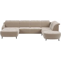 sit&more Wohnlandschaft "Blues U-Form" inkl. Kopfteilverstellung, wahlweise mit Klapptisch und USB von Sit & More