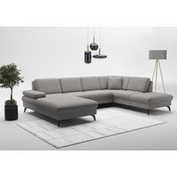 sit&more Wohnlandschaft "Morris Jubi U-Form, B: 300 cm" mit Armteilfunktion & 1 Zierkissen, optional Bettfunktion von Sit & More